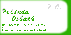 melinda osbath business card